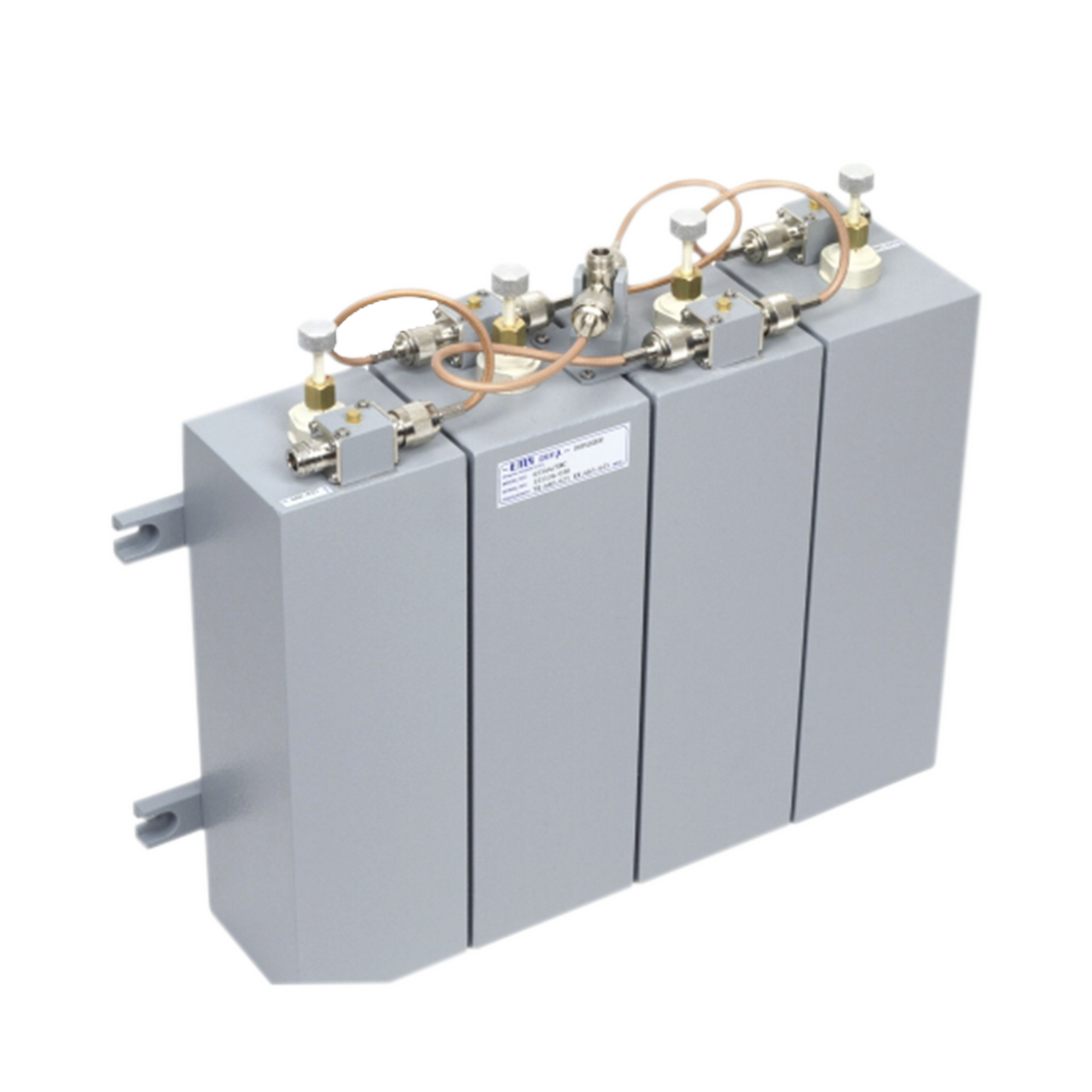 65544/SNC Duplexer UHF, 440-512 MHz, 4 Cavidades de 4 in por Lado, 3.0 MHz (Min.) Separación Tx-Rx, 150 Watt, N Hembras.