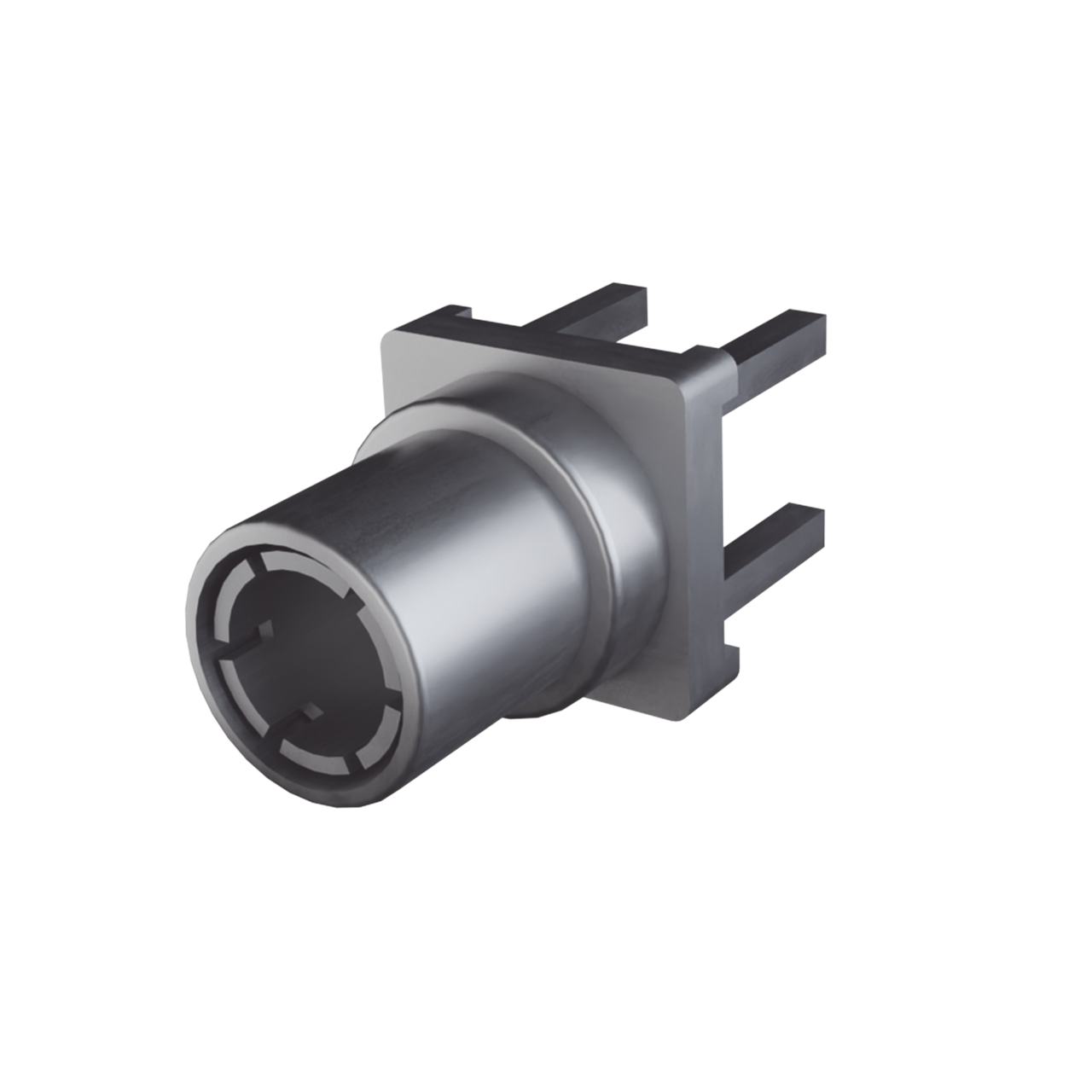 RSB-260-1 Conector Mini SMB Macho (PIN Hembra) Montaje Vertical para PCB, 75 Ohm, Oro/ Oro/ Teflón.