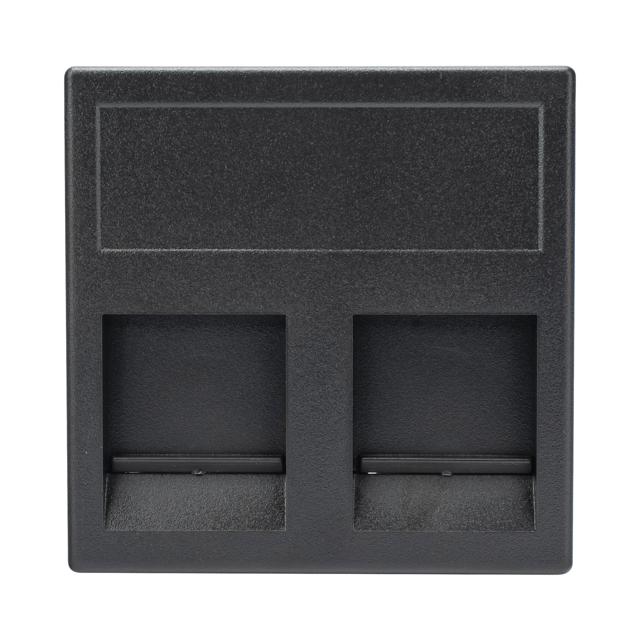 SM-2-KEY-G Módulo Color Grafito con 2 Espacios para Jacks Keystone / (KB76/14)