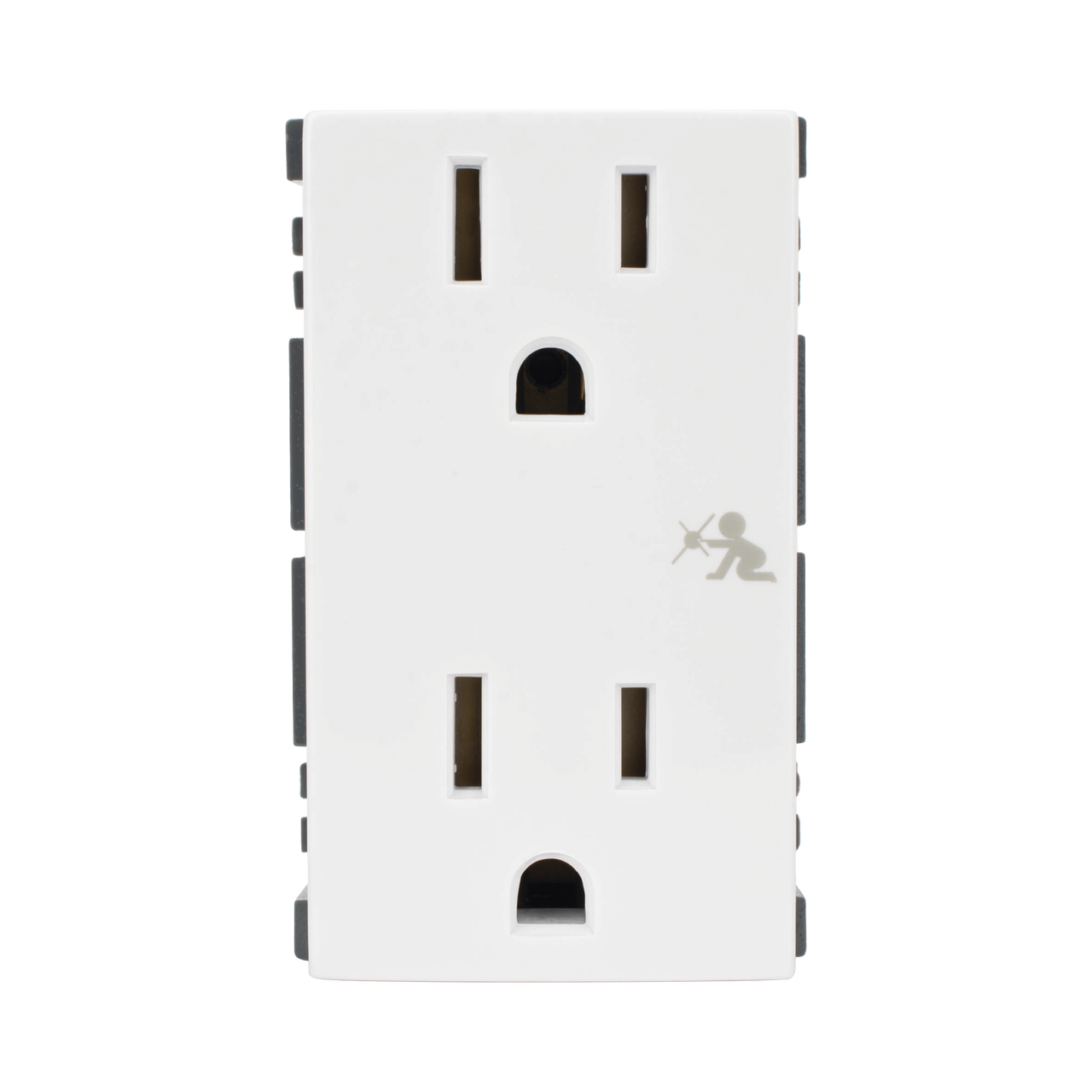 SM-2TC-B Módulo Color Blanco Duplex de Contactos Eléctricos / Necesita el SM-ADAP-FP Para Fijar a caja para Pavimento / (25424-30)