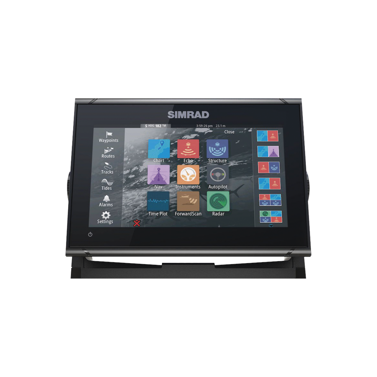 000-14444-001 Plotter GPS GO9 XSE / Pantalla Táctil 9 / Compatible con Sonar y Radar / Conectividad Inalámbrica y NMEA 2000® / Integración con Piloto Automático y Sistemas de Sonido / Tecnología Active Imaging? 3 en 1