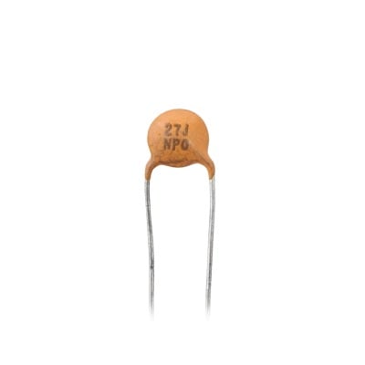 0027P0050V Capacitor Disco de Cerámica de 27 pFd, 50 V.