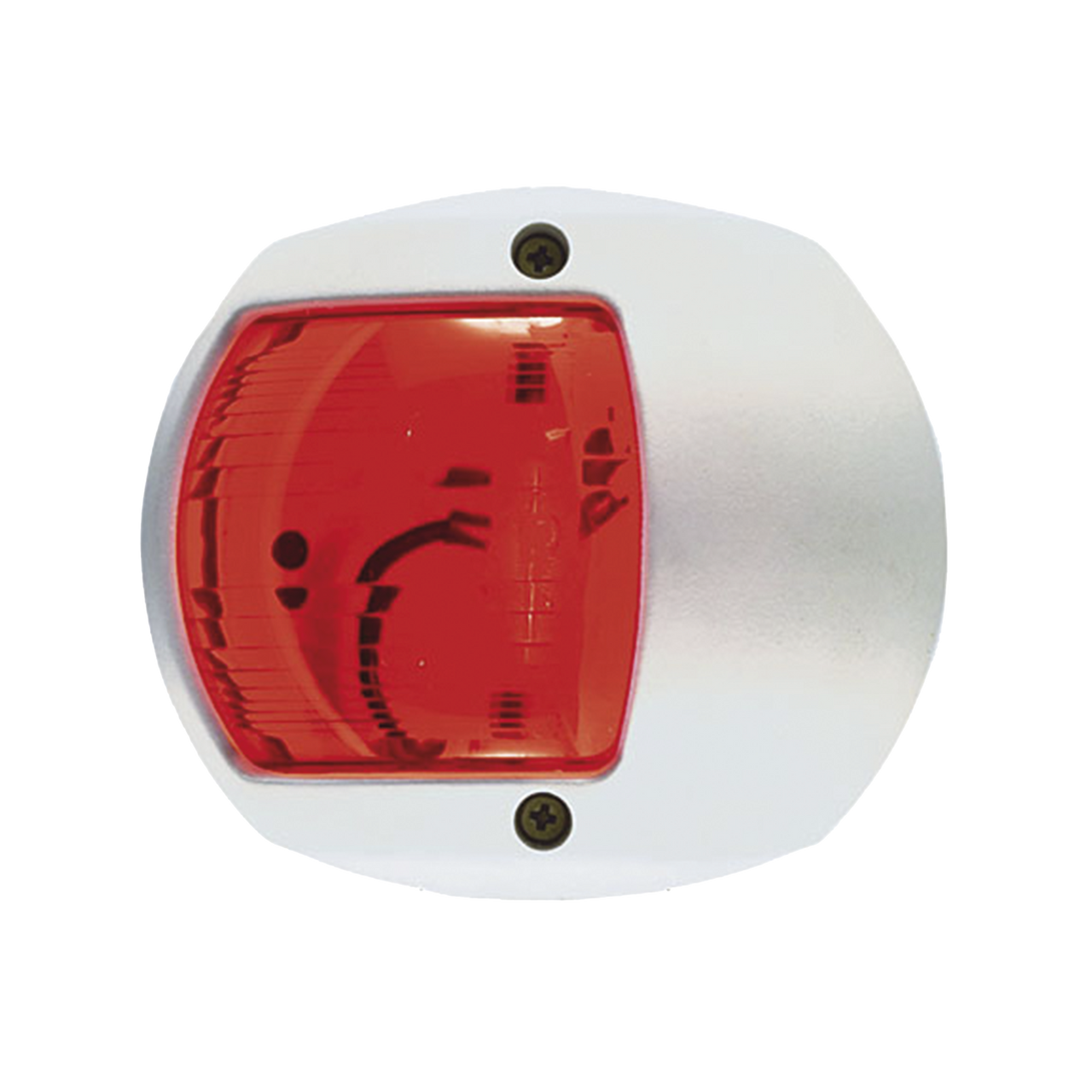 0170-WP0-12V Luz Lateral de Navegación en Color Rojo con Carcasa Blanca para Embarcaciones a Vela o a Motor de Menos de 20 Metros