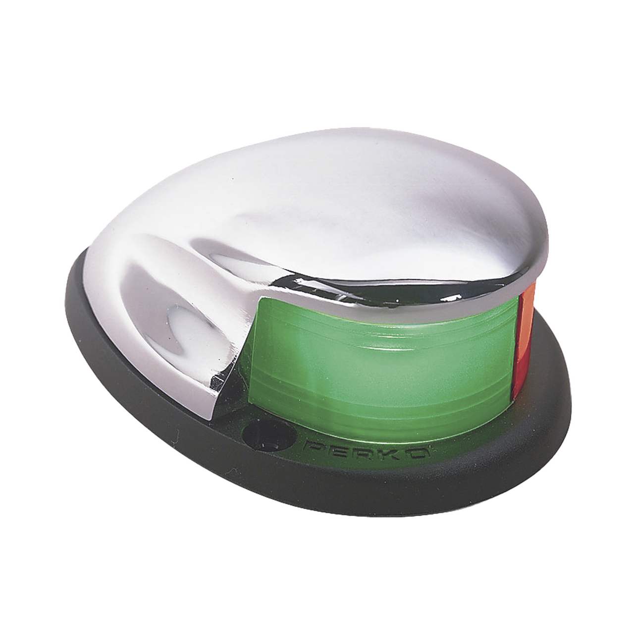 0227-DP0-CHR Luz Bi-Color de Montaje Horizontal con Carcasa Cromada para Embarcaciones a Motor Menores de 20 Metros