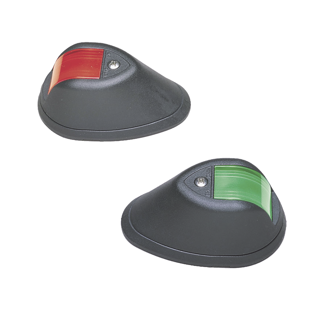 0254-B00-DP1 Set de Luces de Navegación Verticales Rojo / Verde con Carcasa en Color Negro para Embarcaciones a Motor de Menos de 20 Metros