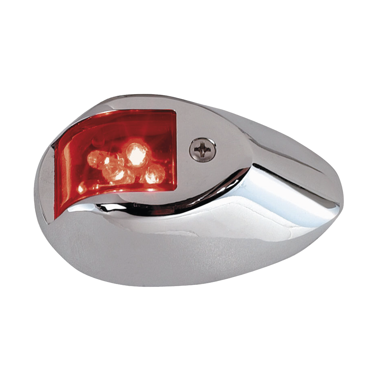 0602-DP2-CHR Set de Luces de Navegación Verticales Rojo / Verde con Carcasa en Cromo para Embarcaciones a Motor de Menos de 20 Metros
