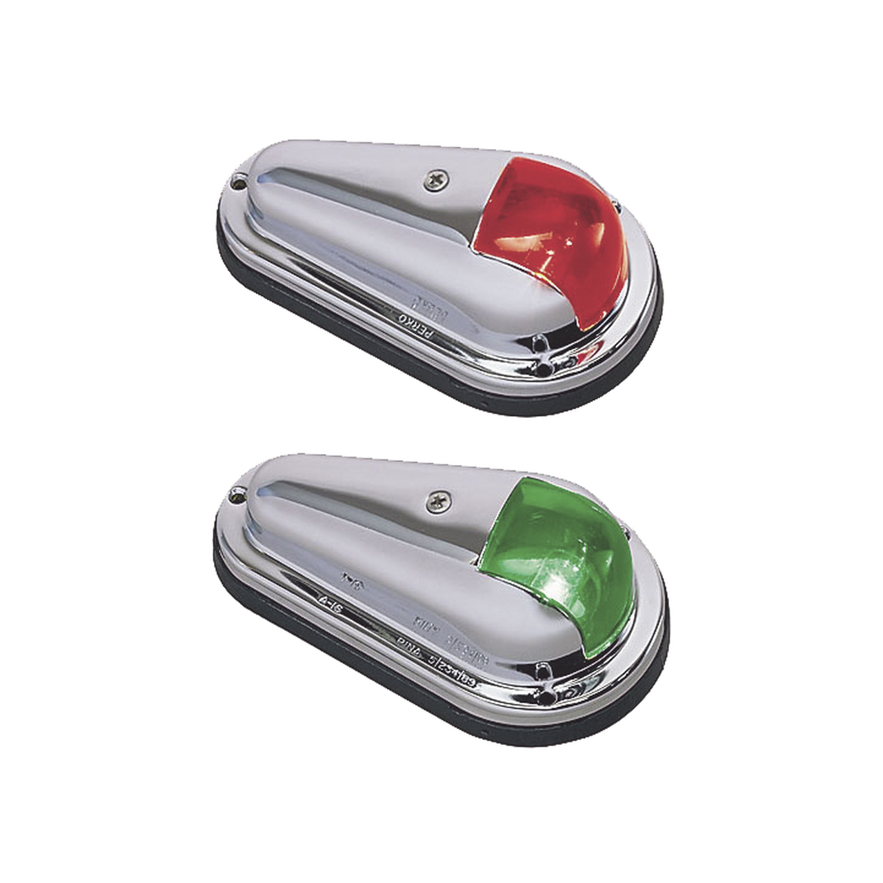 0955-DP0-STS Set de Luces de Navegación Verticales con Carcasa de Acero Inoxidable Pulido para Todo Tipo de Embarcación Menores de 12 Metros