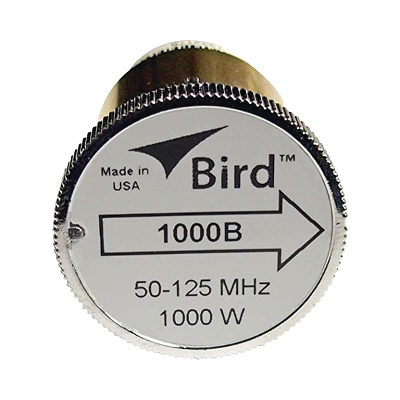 1000B Elemento de Potencia en línea 7/8 a 1000 Watt para Wattmetro BIRD 43, en el Rango de Frecuencia de 50 a 125 MHz.