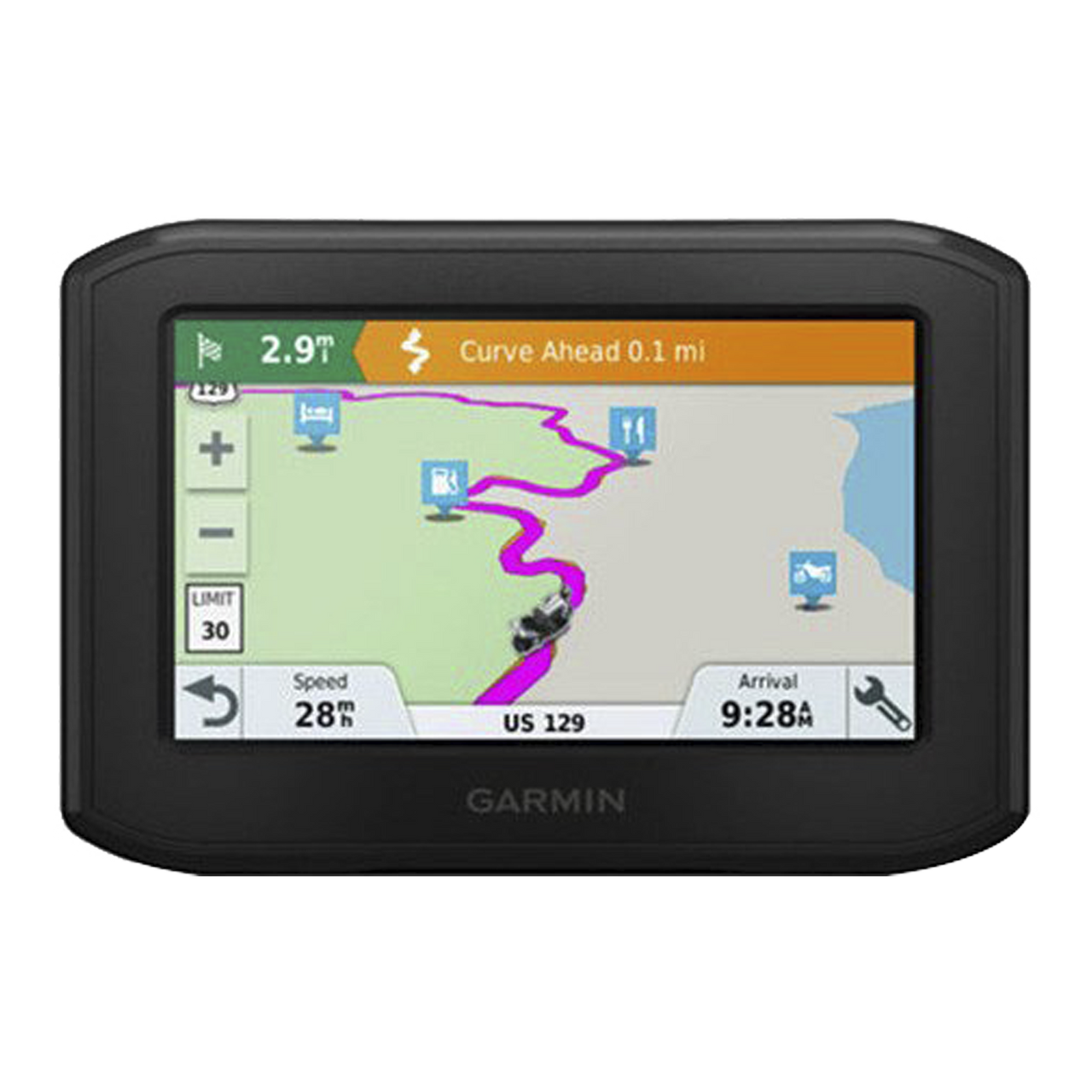 10-02019-00 Navegador para Motocicleta Z?mo / Pantalla 4.3 Resistente / Ruteo Aventurero / Alertas para Motociclistas / Control de Música / Llamadas Manos Libres / Tráfico y Clima en Tiempo Real / Notificaciones Inteligentes / Compatible con Trip