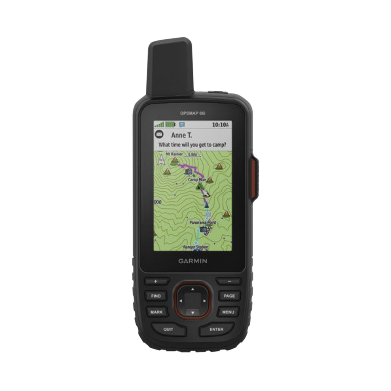 10-02088-01 Navegador portátil GPSMAP 66i, de alta precisión, con mapas topo integrados y tecnología inReach para cobertura global mediante la red Iridium,