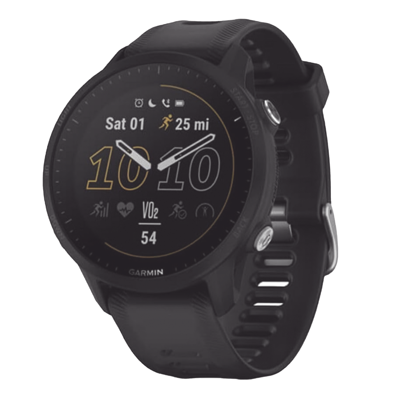 10-02638-10 Reloj Garmin Forerunner 955 color negro en correa de silicón, con funciones premium de entrenamiento.