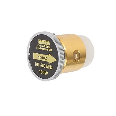 100C Elemento de 100 Watt en Línea 7/8 para Wattmetro BIRD 43 en Rango de Frecuencia de 100 a 250 MHz.