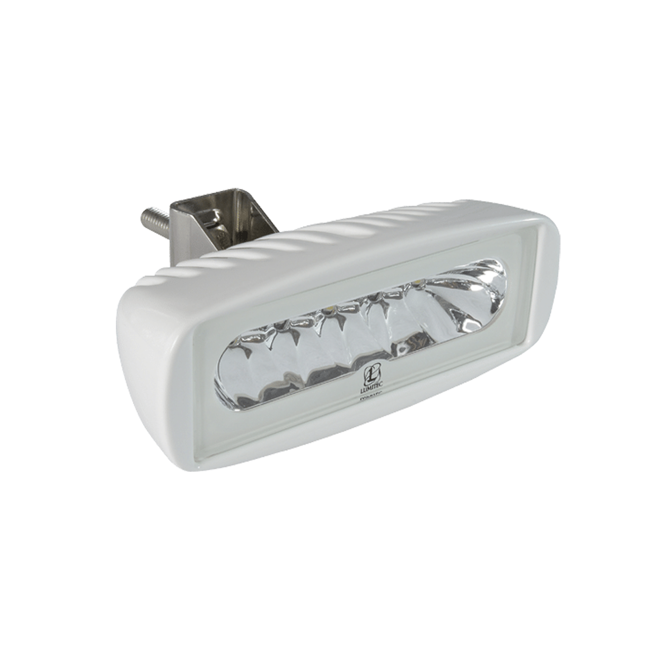 101102 Luz led marina Caprera2 con bracket, emite luz color blanco y azul de 1000 lúmenes, fabricado bajo norma de protección IP67.