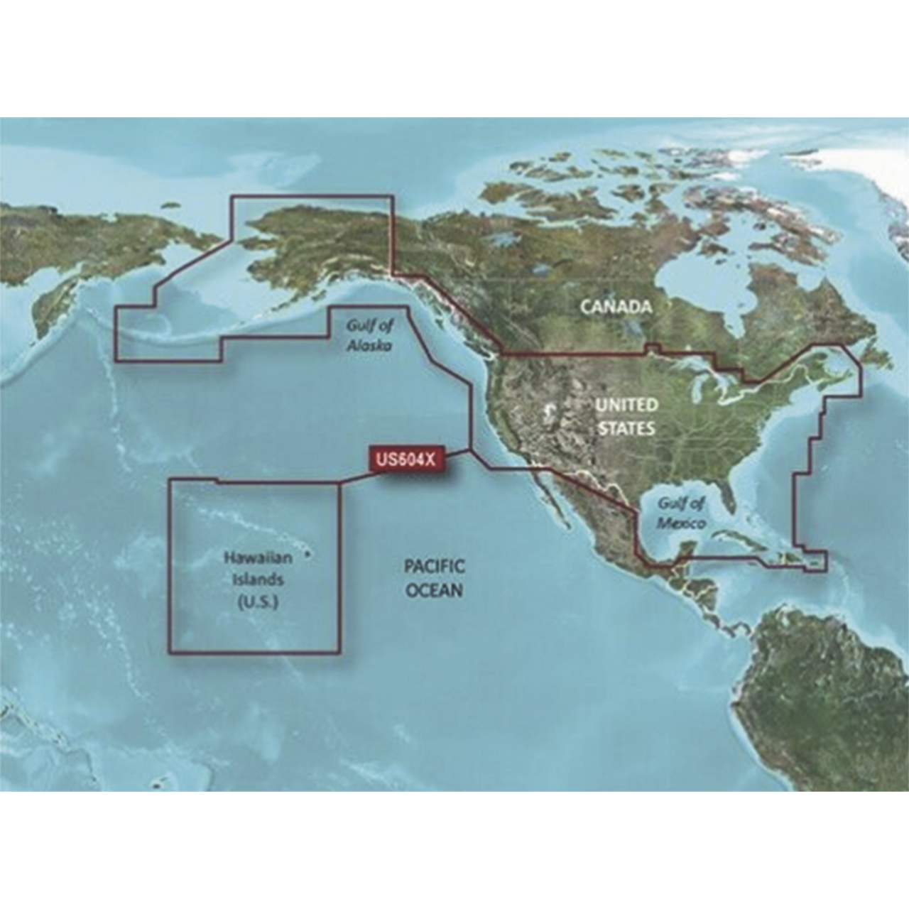 10-C1018-20 Mapa HXUS604X todas las costas de EE.UU y las costas del oeste de Canada.
