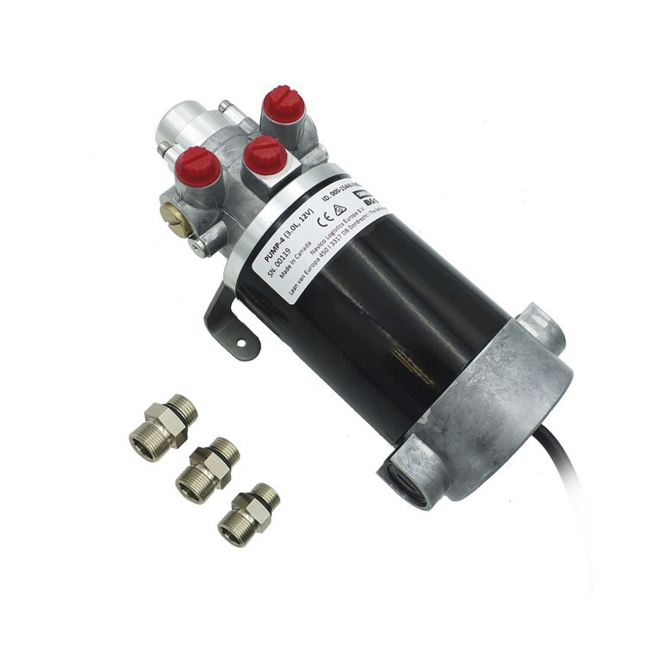 000-15446-002 Bomba Hidráulica de Engranajes PUMP-4 / 12 V CC / Reversible / Caudal 3.0 L/min / Desplazamiento Cilindro 290-960 cc / Conexiones ORB / Compatible con SteadySteer / Requiere Sistema NAC-3 o AC42