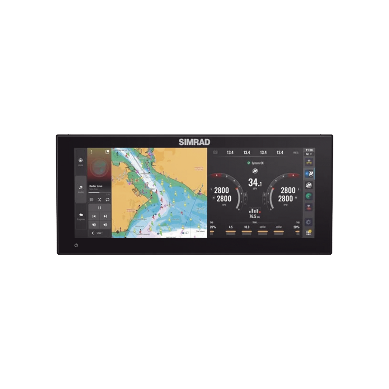 000-16215-001 Monitor Marino Ultrawide NSX ULTRAWIDE / Pantalla SolarMAX? IPS HD / Integración con Mercury® y CZone® / Sonar Active Imaging? / Compatibilidad con C-MAP® X-Gen Charts / NMEA 2000® / Ethernet y USB