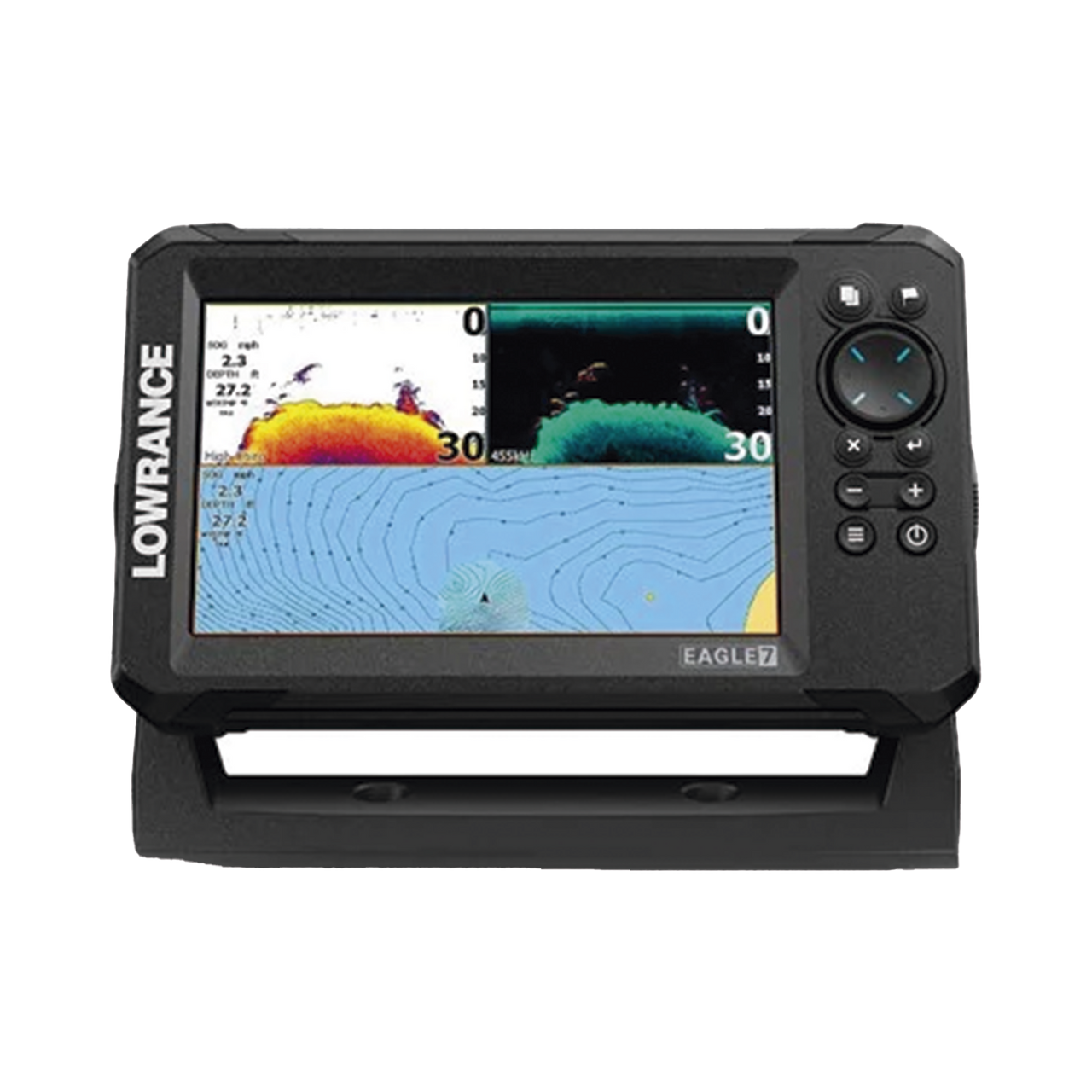 000-16311-001 Eagle-7 ecosonda en pantalla horizontal IPS de 7 pulgadas, incluye transductor skimmer 50/200 kHz