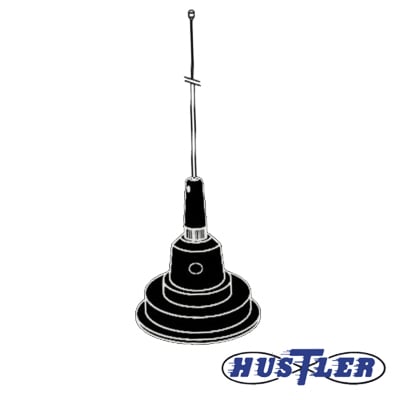 1C-100B Antena Móvil en Color Negro para Rango de Frecuencia de Banda Civil (CB) 26.960 - 27.400 MHz.
