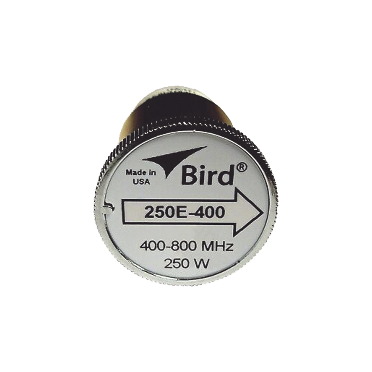 250E-400 Elemento de 250 Watt en Línea 7/8 para Wattmetro BIRD 43 en Rango de Frecuencia de 400 a 800 MHz.