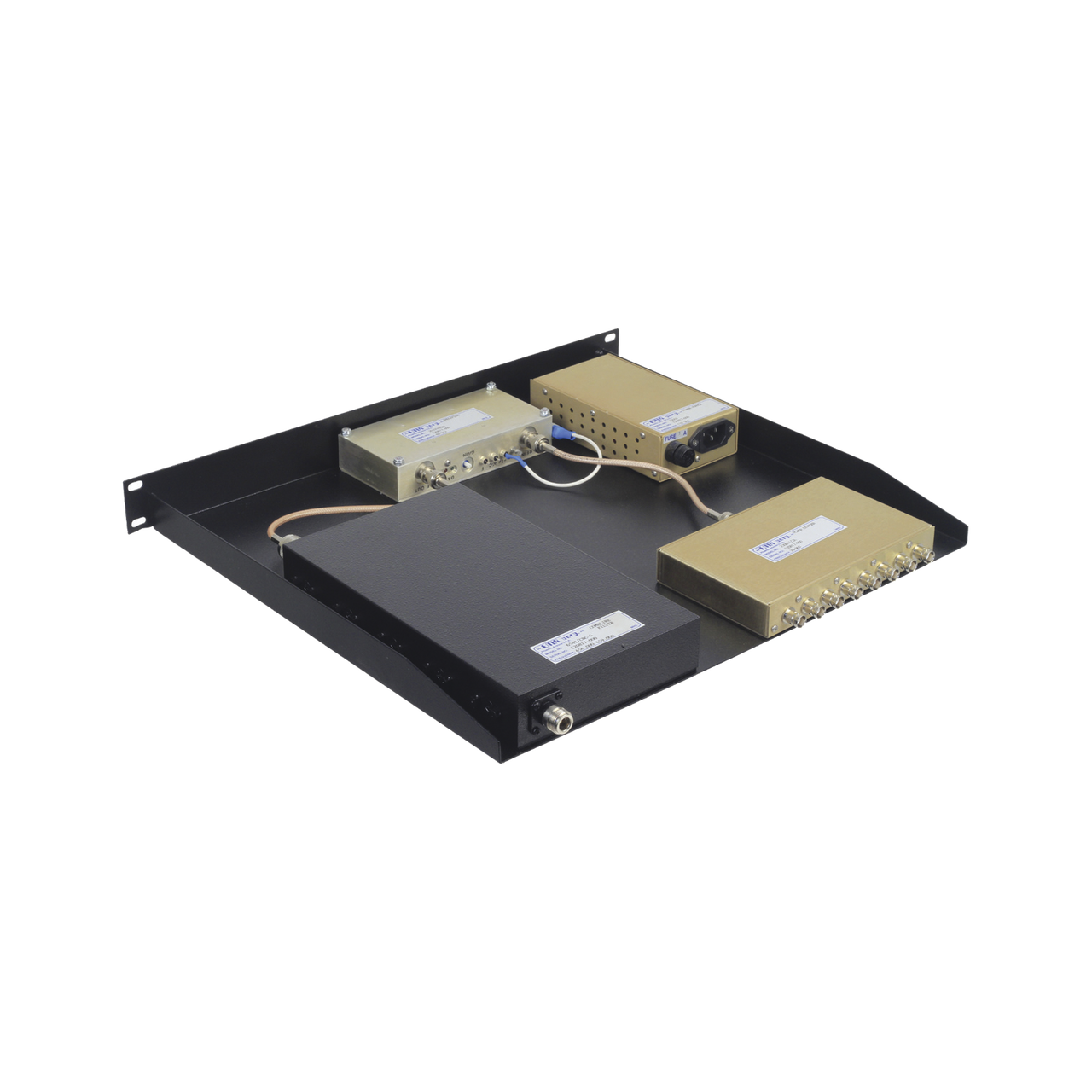25108-1/1RU Multiacoplador y Preselector EMR, 440-512 MHz, 8 Canales, 3-10 MHz, 1 UR / Rack 19 in, N/BNC Hembras.