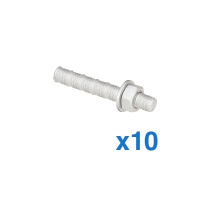 252028-10KT Tornillo para sujetador de plástico serie Click On. Paquete de 10 piezas.