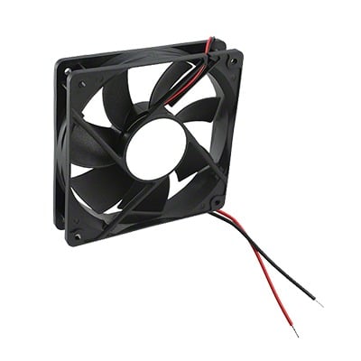 259-1472-ND Ventilador Anticondensante Axial Cuadrado, 12Vcc, 120x120x25 mm, 75.0 CFM, 1.9 W, 161 mA, 2200 RPM.