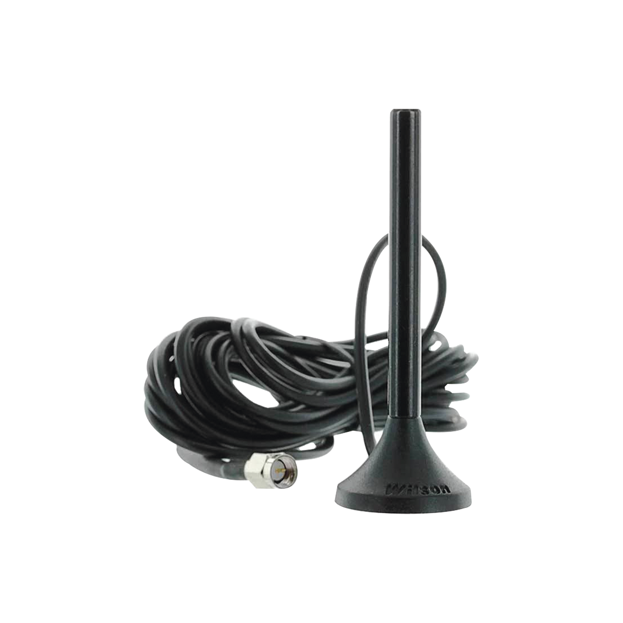 301-126 Antena Mini de Montaje Magnético, con cable RG174 y conector SMA macho | Rango de Frecuencias 700-960 MHz, 1710-2270 MHz | Ganancia Máxima 3.1 dB