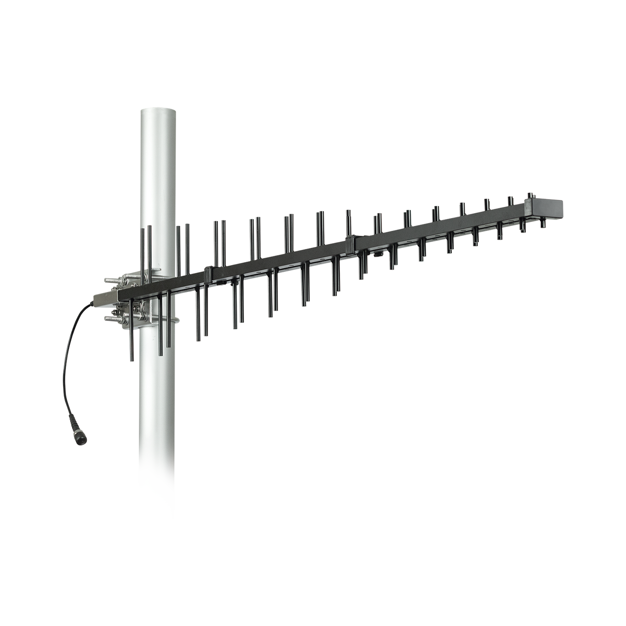 311-228 Antena LPDA de Alta Ganancia/ ESPECIAL PARA AMPLIFICADORES DE UNA A CINCO BANDAS DE FRECUENCIA/ 698-2700 MHz/ 12.15 dBi de Ganancia.