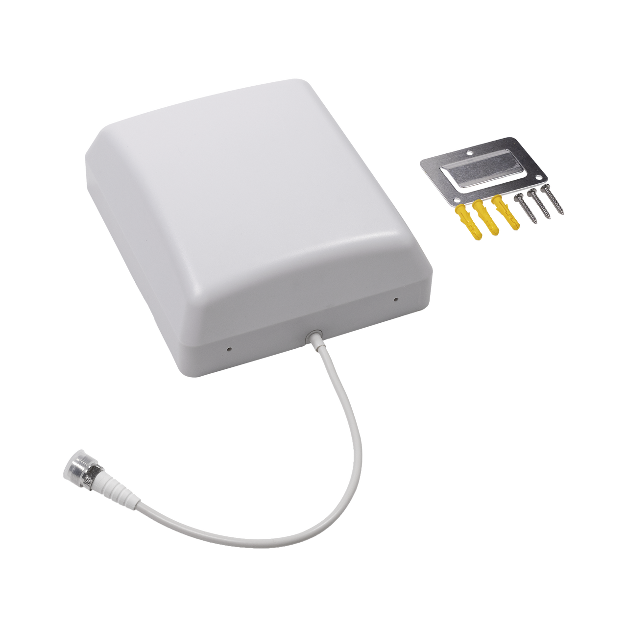 311-243 Antena Tipo Panel Multibanda 600-960 MHz/ 1425-4700 MHz. Para interior. Especial para amplificadores y dispositivos celulares Multi-tecnología.