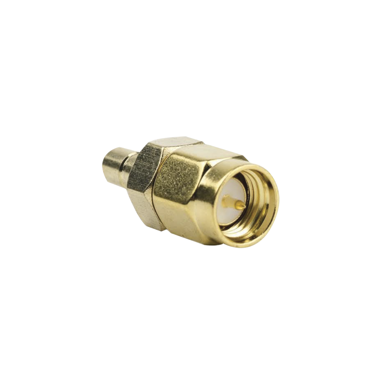 501-1258-ND Adaptador Coaxial en Línea, de Conector SMA Macho a SMB Hembra, Oro/ Oro/ Teflón.