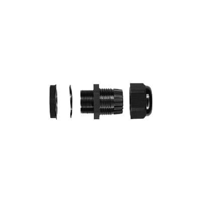 563-NG-9512 Conector Glandula Negro PG-9.9 mm para Exteriores.