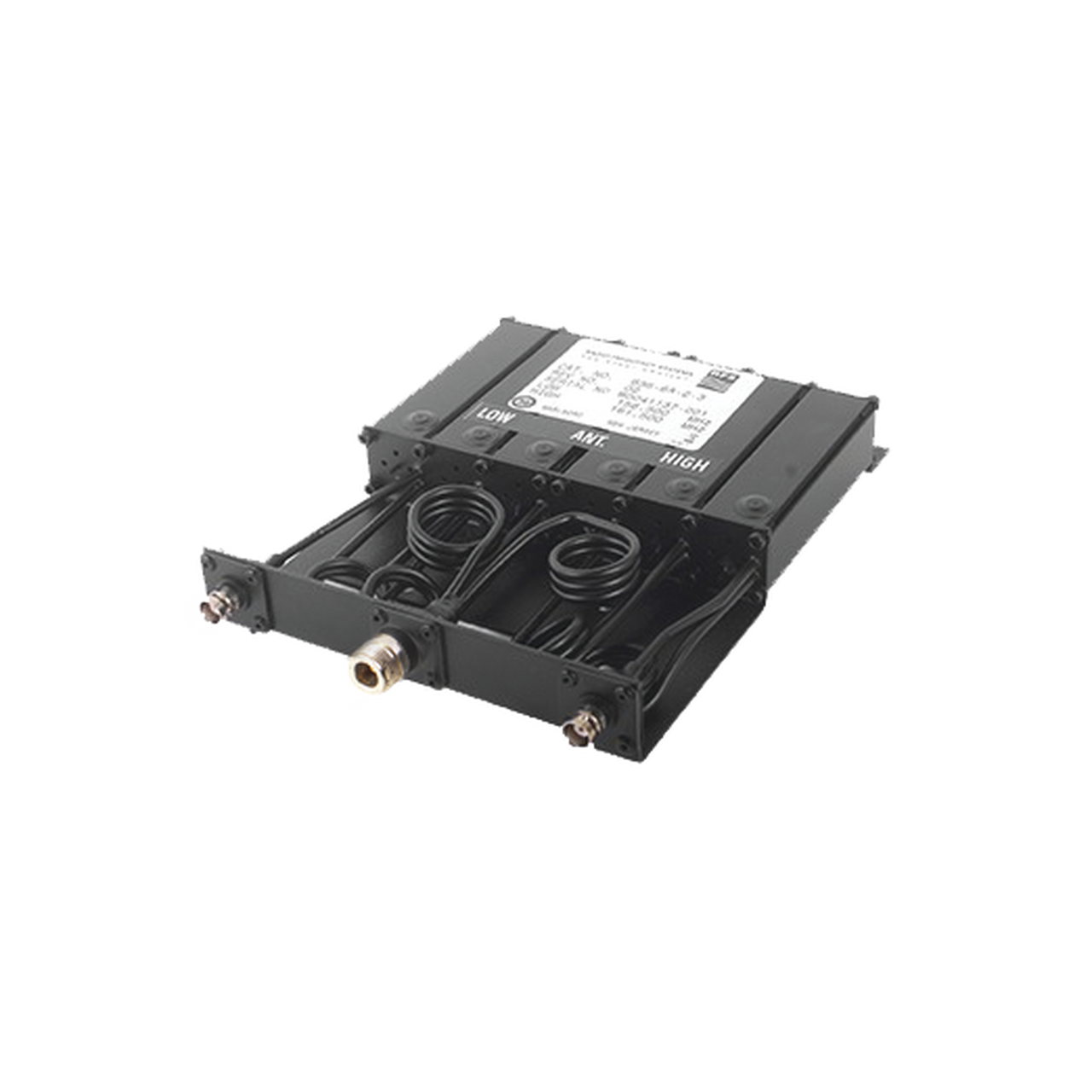 636-6A-2-4 --DESCONTINUADO--Duplexer Compacto de Rechazo de Banda, 154-164 MHz, 6 cavidades, 50 Watt.