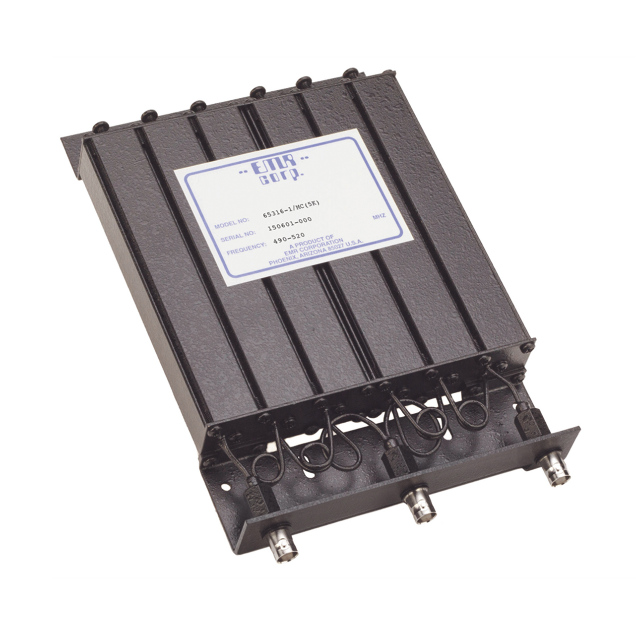 65316-1/MC(5K) Duplexer Compacto de Rechazo de Banda, 480-512 MHz, 4.6 a 6 MHz Sep. Tx-Rx, 50 Watt, BNC Hembra.