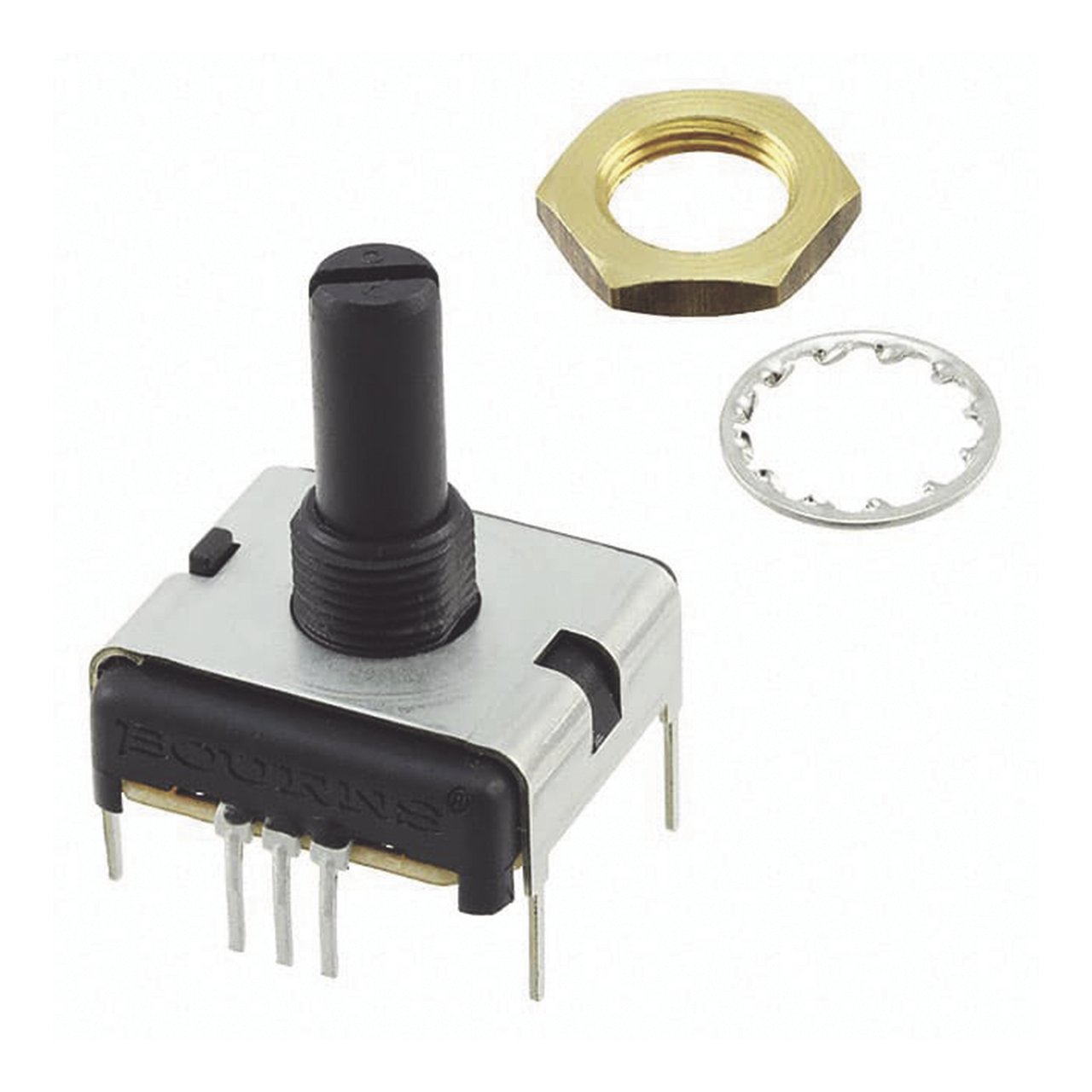 75K7846 Potenciómetro Cuadrado 22 mm, 5k Ohm, 3/4 Watt, 1 Vuelta / Montaje en Panel del Monitor de Servicio COM-3 (PCW1J-B24-KAB502L).