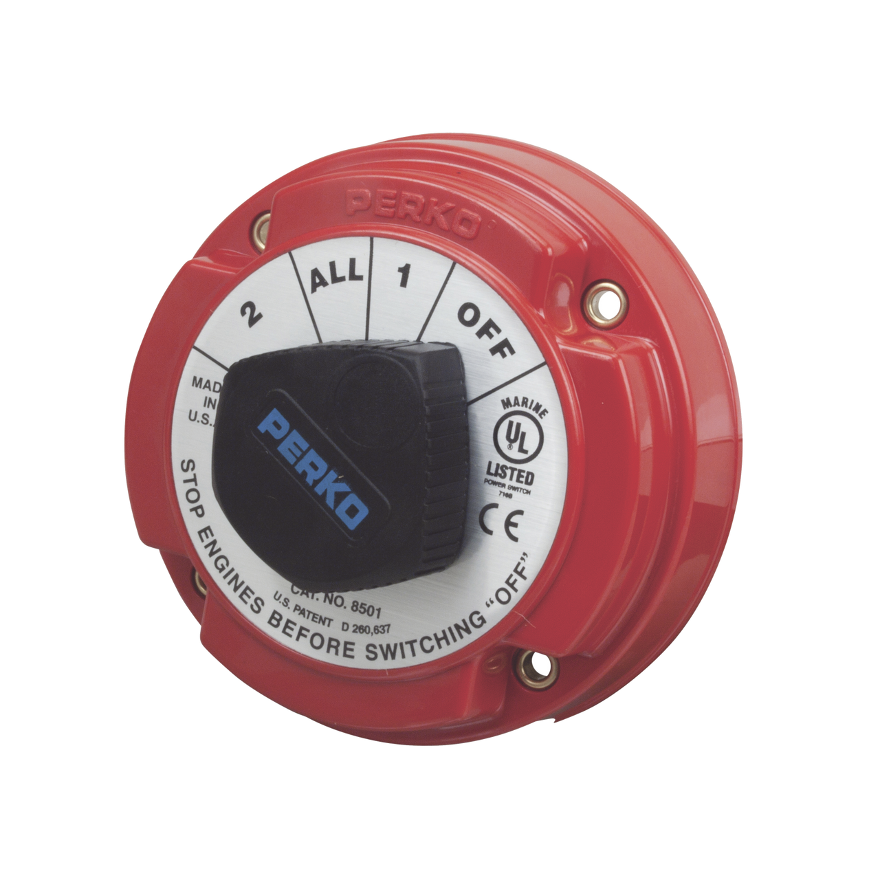 8501DP Switch Selector de Batería de Servicio Mediano, para Sistemas Eléctricos Marinos