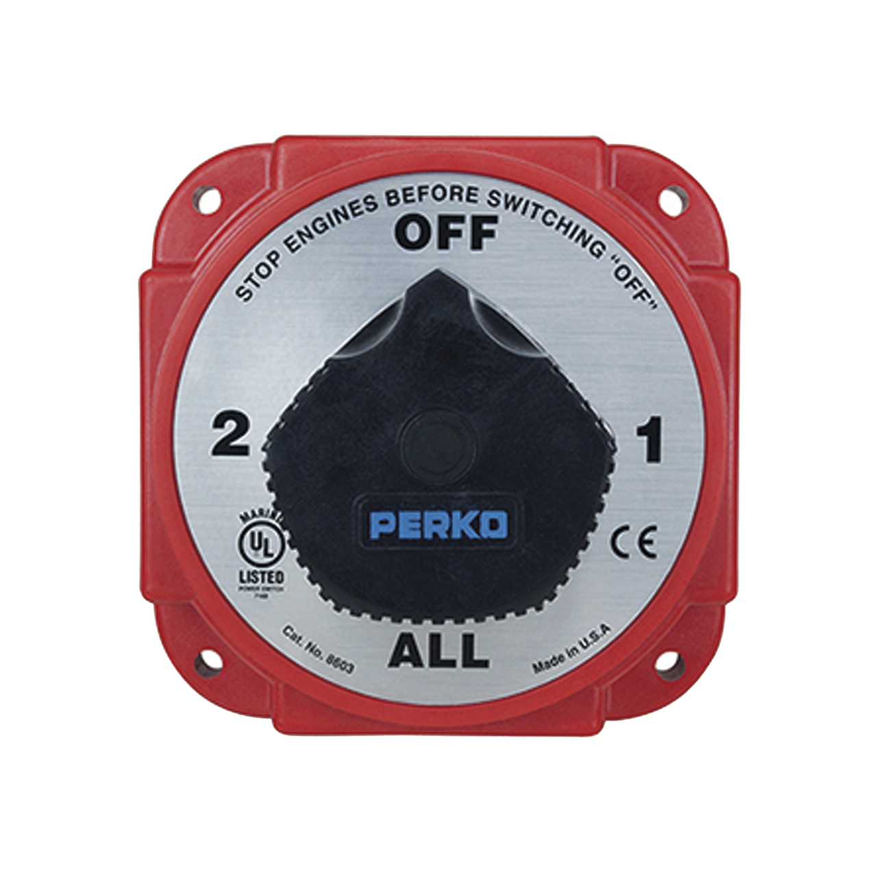 8603DP Switch Selector de Batería y Alternador de Servicio Pesado, para Sistemas Eléctricos Marinos