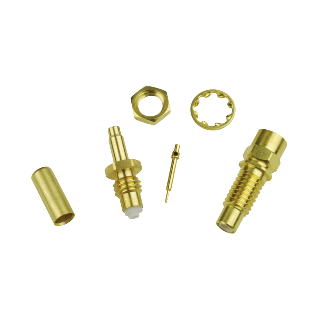 90F2590 Conector Jack SMC de Anillo Plegable para Cable RG-316 y Montaje en Chasis.