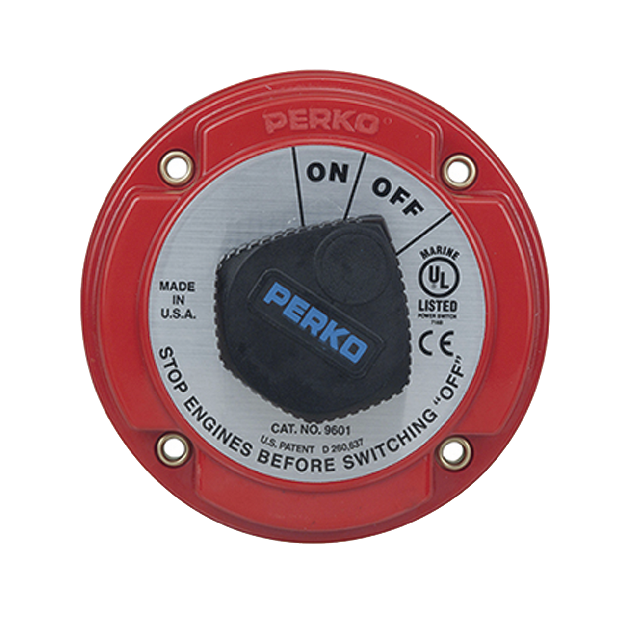 9601DP Switch Selector de Batería On / Off de Servicio Mediano, para Sistemas Eléctricos Marinos