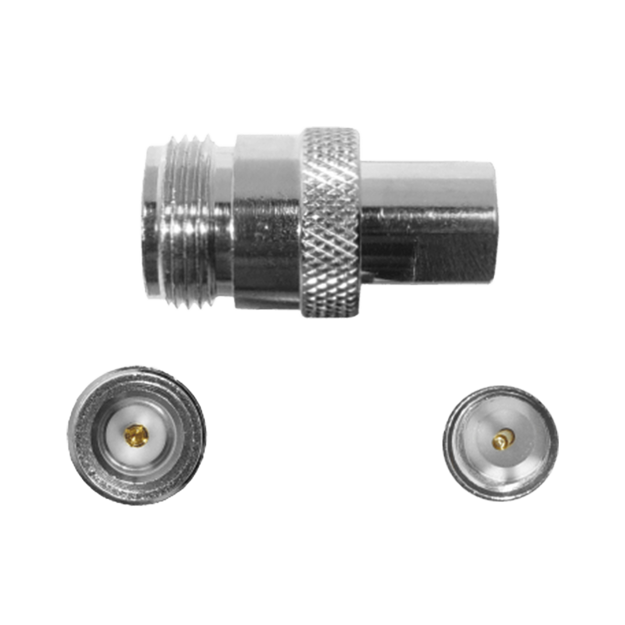 971-108 Adaptador en linea de conector N Hembra a FME Macho.