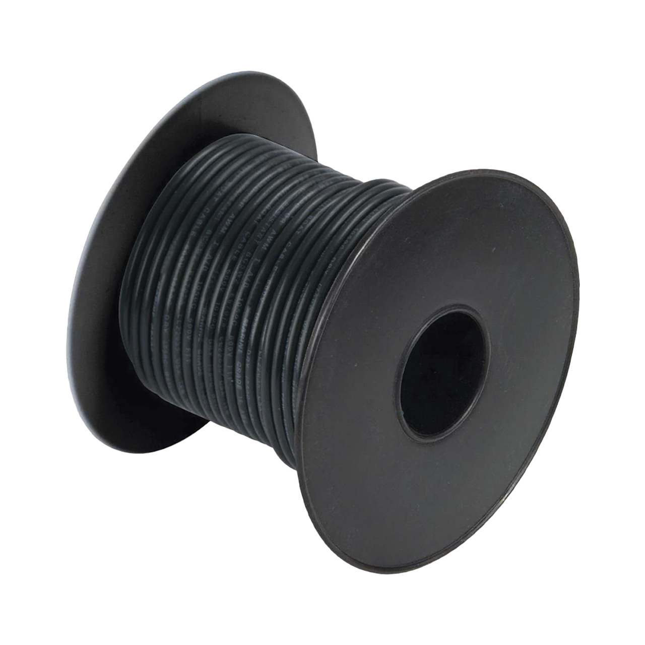 A1012T-07-100 Rollo de cable grado marino calibre 12 en color negro de 100 pies (30.48 m).