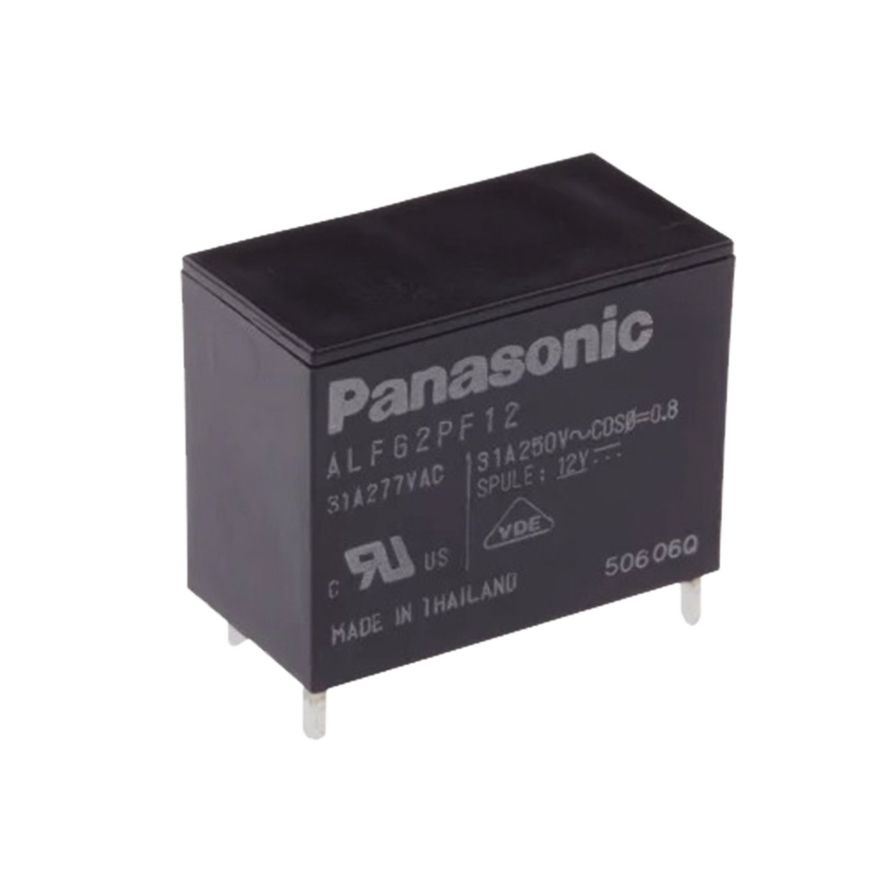 ALFG2PF12 Relevador de 4 pines para tarjetas impresas Through-Hole de 12 Vcc, 31 Amp.