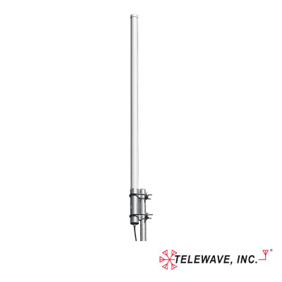 ANT125F-2 Antena Colineal de Fibra de Vidrio, Omnidireccional de Banda Aérea para Base, 118-138 MHz, 18 MHz de Ancho de Banda, Ganancia de 2.5 dBd, 500 Watt, N Hembra.