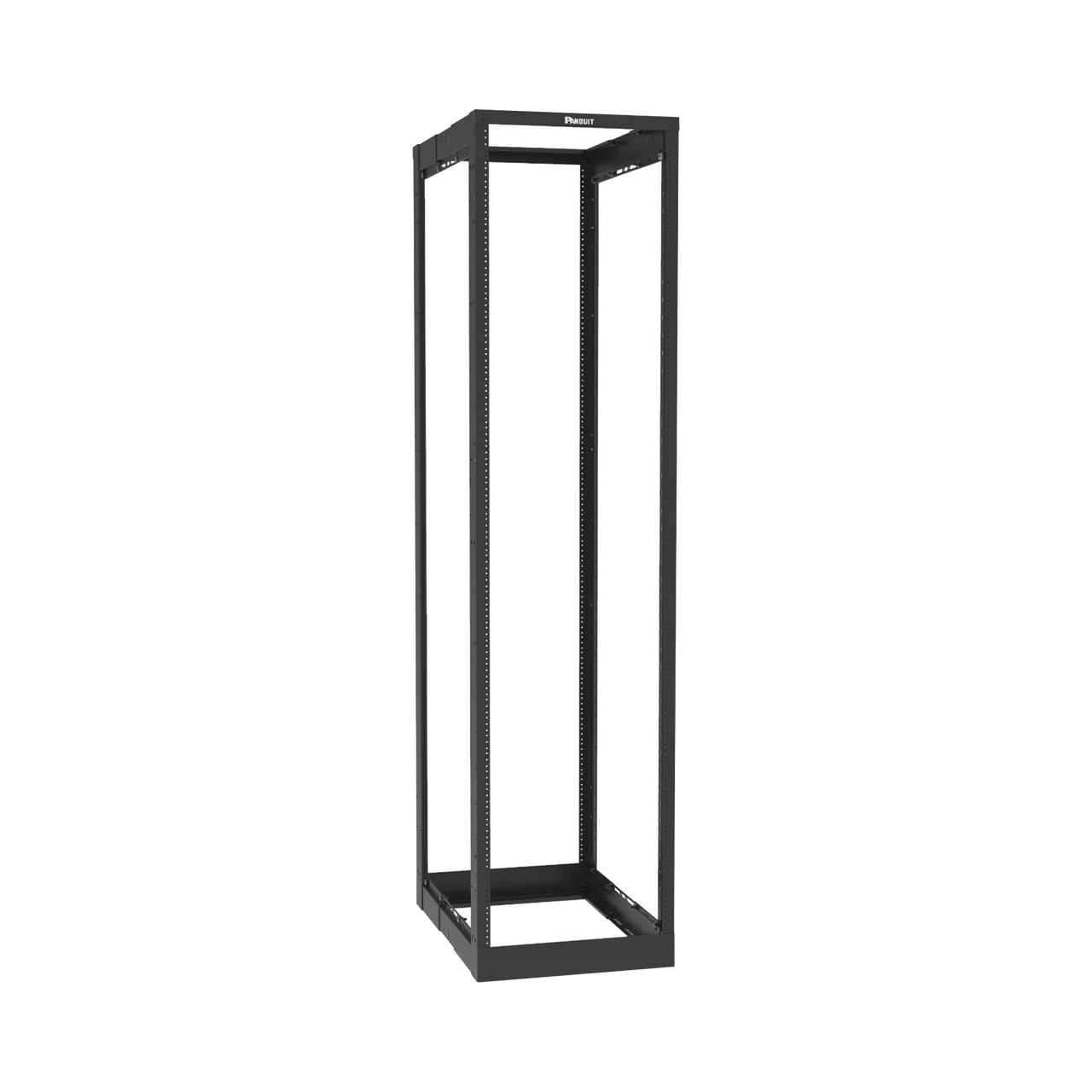 AR4P Rack de Cuatro Postes Estándar de 19, Rieles Roscados #12-24, Profundidad Ajustable de 23 a 42 in, 45 Unidades de Rack, Color Negro