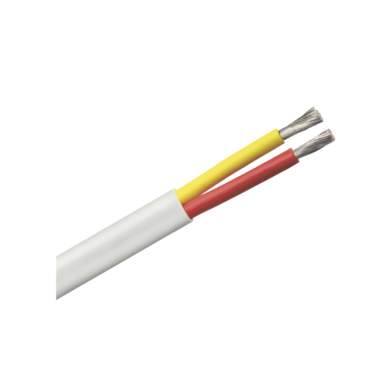B7W82T-20-250 Rollo de cable plano grado marino calibre 8, de 2 conductores (rojo y amarillo) de 250 pies (76.2 m).