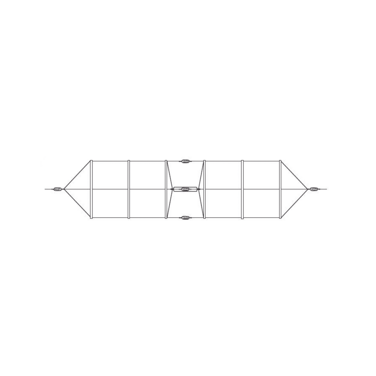 BC-91200 Antena base dipolo modelo 912 para HF 2-30 MHz.