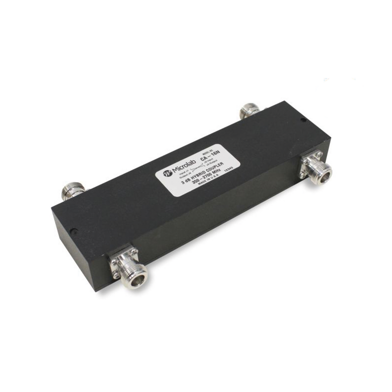 CA-16N Acoplador hibrido 2x2 350-2700MHz 200W -161dBc tipo N 4.3 -10 IP65