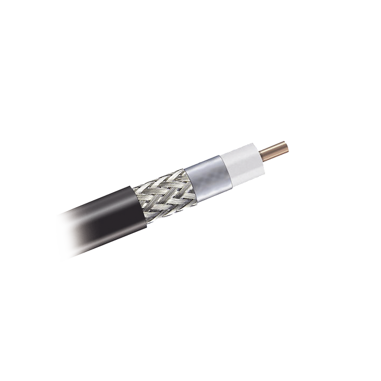 CNT400/984 Cable coaxial 90% de blindaje, certificación RoHS, conductor de cobre revestido de aluminio, 50 Ohms, Carrete de 305 m