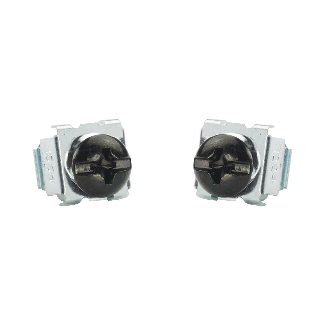 CNWS1224-C Kit de 100 Tornillos y 100 Tuercas Enjauladas #12-24, Para Uso en Gabinetes o Racks con Rieles con Orificios Cuadrado