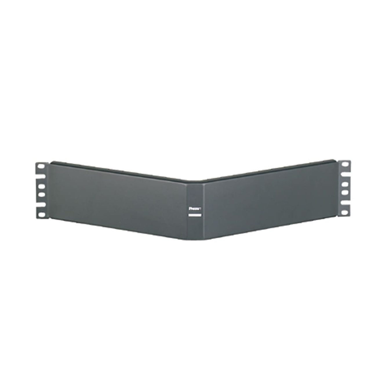 CPAF2BLY Tapa Ciega Para Rack Estándar de 19in, Angulado, de Acero, 2UR, Color Negro