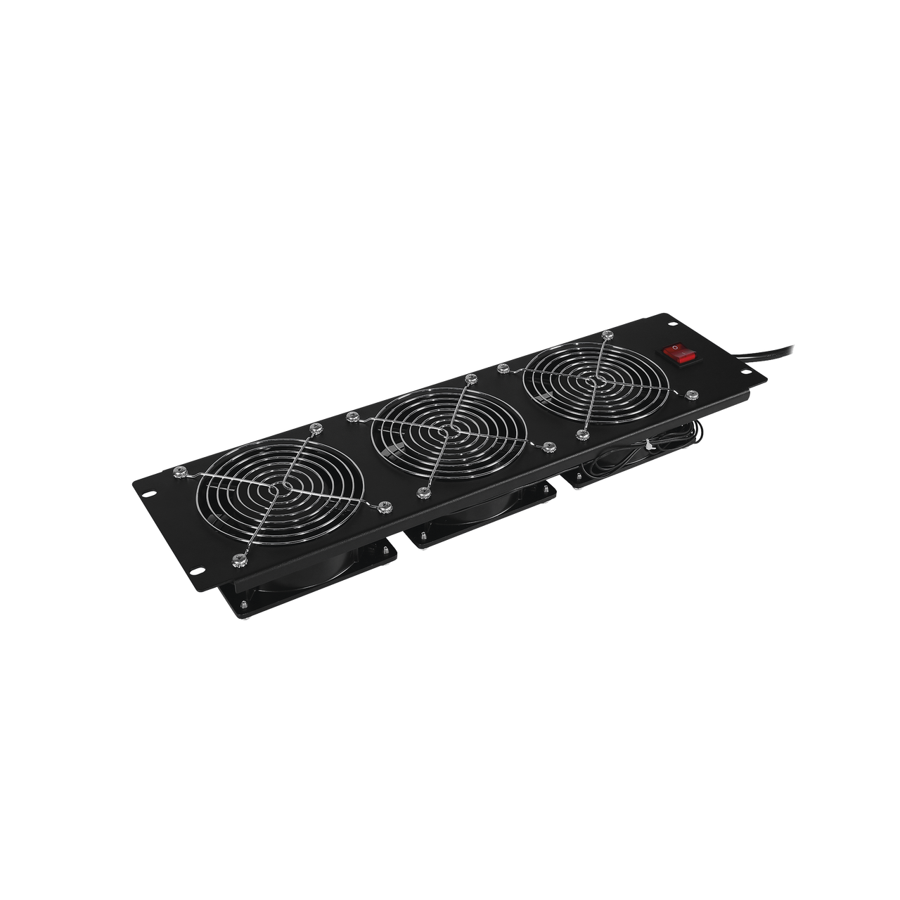 CRA11003 Kit de 3 Ventiladores para Montaje en Rack de 19 in, Alimentación 120 Vca con Plug NEMA 5-15P, 3 UR, Color Negro